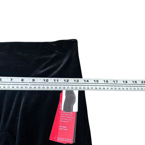 Spanx Ready To Wow Velvet Leggings Women’s Large Black High Rise Pull On NWT New - Picture 9 of 11